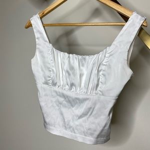 White satin top